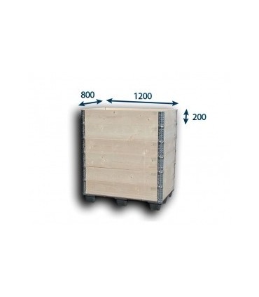 Paletová ohrádka - nástavec Greatstore 80 x 120 x 20 cm masivní dřevo