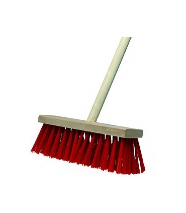 Koště silniční 30 cm, s dřevěnou tyčí 