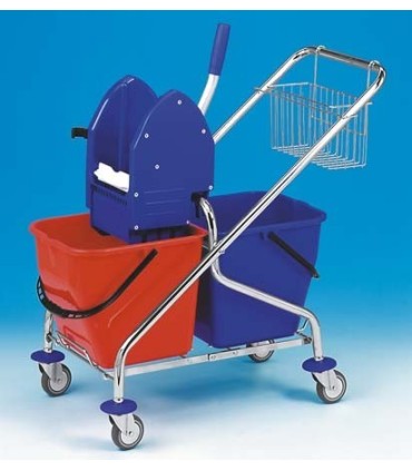 Úklidový vozík Rekord 2 x 17 L, skládací