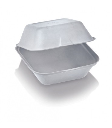 BIO box na hamburger,  (PLA) s víkem
