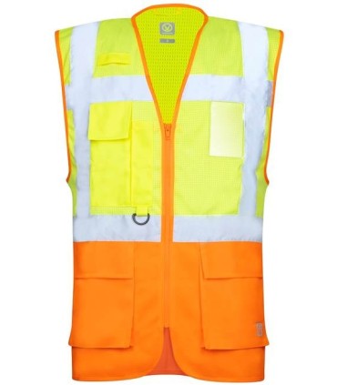 Síťovaná manažerská vesta SIGNAL žluto-oranžová
