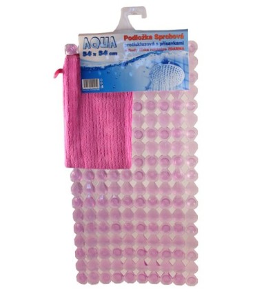 Podložka AQUA sprchová,54x54 cm, plast, mix barev