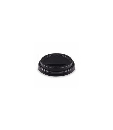 Víčko 90mm, černé na kelímek, 100 ks