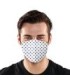 Nano Rouška z nanovláken NnF PA6 s Ag+  - Bílá - modrý puntík - Antivirová a antibakteriální