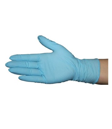 Rukavice nitrilová modrá, nepudrovaná [100 ks]