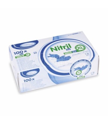 Rukavice nitril nepudr modré  [100 ks]