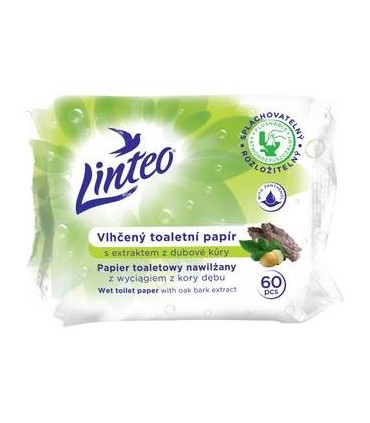 LINTEO vlhčený toaletní papír s dubovou kůrou 60 ks