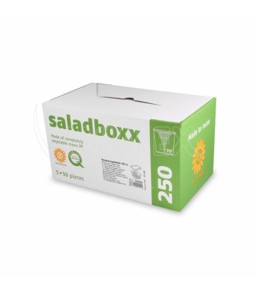 Miska (PP) hranatá průhledná 250ml + víčko [1 sada]