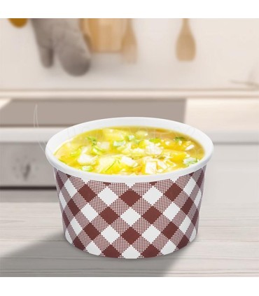 Papírová miska (PAP/PE) Karo Ø115mm 350ml `S` [50 ks]