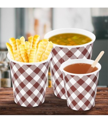 Papírový kelímek Karo Ø73mm 200ml `S  [50 ks]