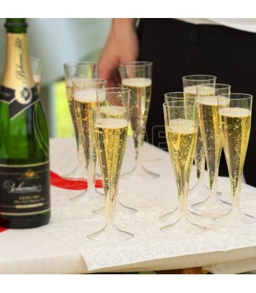 Pohárek na sekt (PS) dvoudílný černa nožka Ø60mm 0,1L [20 ks]