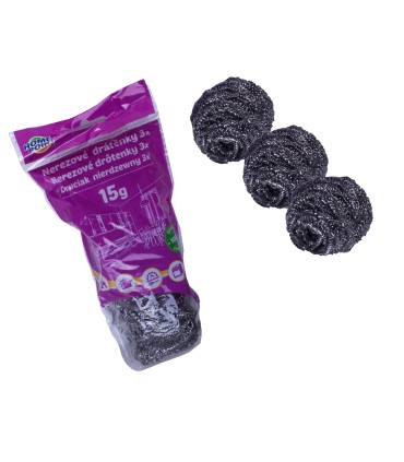 Drátěnka nerezová sada 3 ks, 15 g