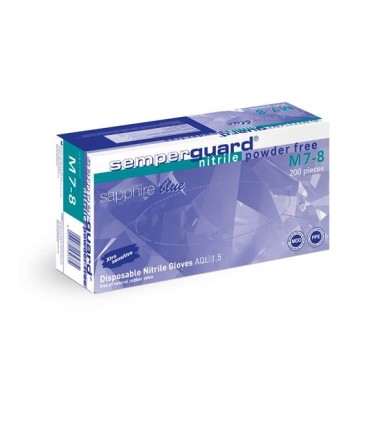 Rukavice nitrilové SEMPERGUARD SAPPHIRE nepudr. [200 ks]