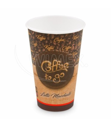 Papírový kelímek "Coffee to go" 510 ml, XL (Ø 90 mm) [50 ks]
