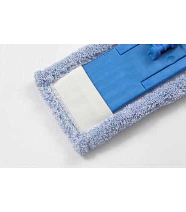 Mop modrý melír + proužek kapsový, mikrovlákno, 40 cm