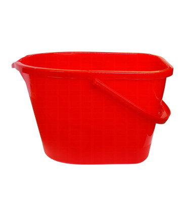 Kbelík OVÁL CLASSIC červený s výlevkou 13 L